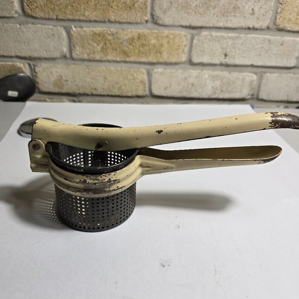 Vintage Metal Potato Ricer / Fruit Press